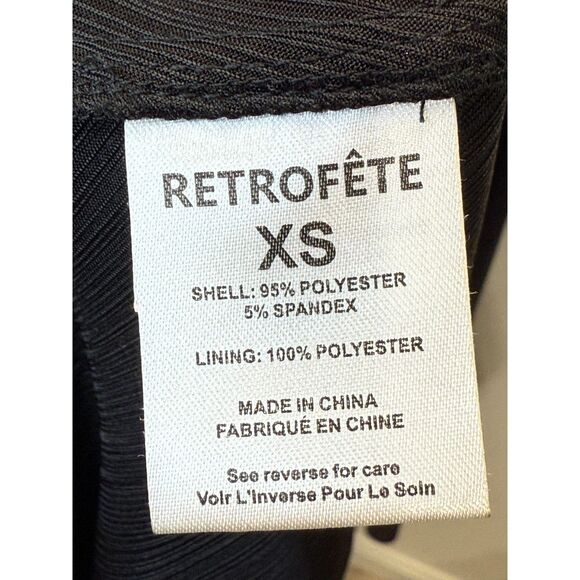 Retrofete NWT Waldorf Pleated Maxi Dress Women’s Size XS Black Strapless Slit - Picture 6 of 12